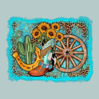 Western Wooden Wheel Cowboy Boots Heavy Core Tee | Teevron