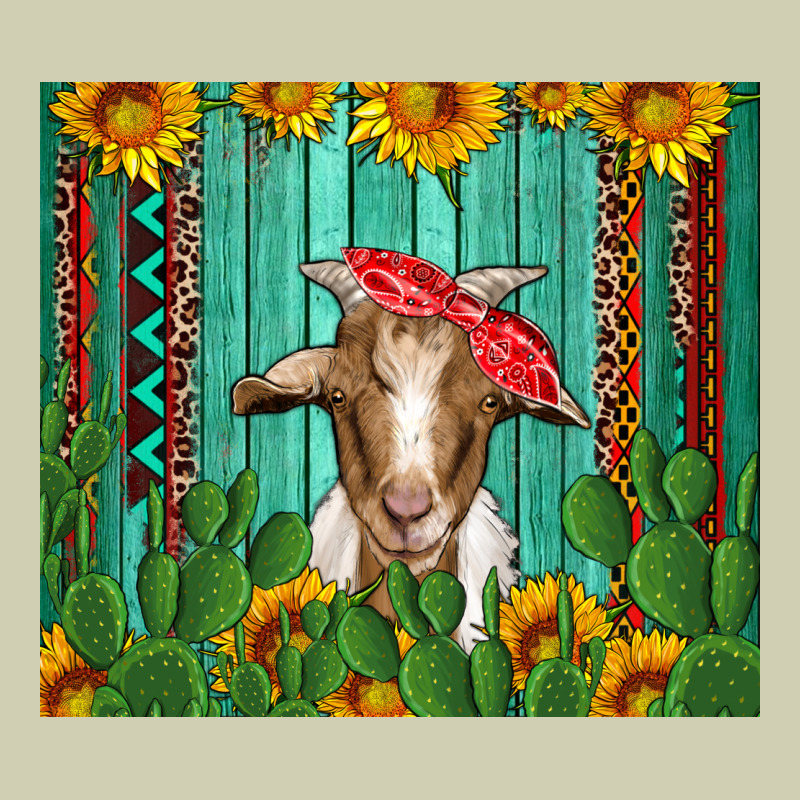 Goat With Sunflower And Cactus Heavy Core Tee by Artiststas | Teevron
