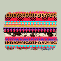 Aztec Western Leopard Cowhide Background Ladies Tee | Teevron