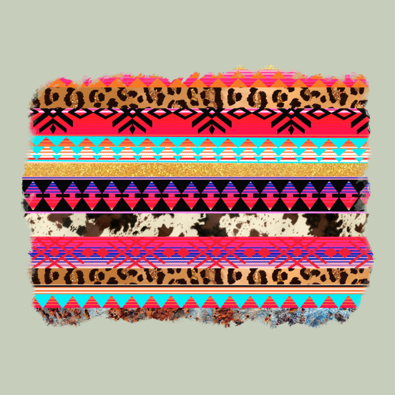 Aztec Western Leopard Cowhide Background Ladies Tee by AdoDesignShop | Teevron
