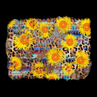 Aztec Sunflower Leopard Background Ladies Tee | Teevron
