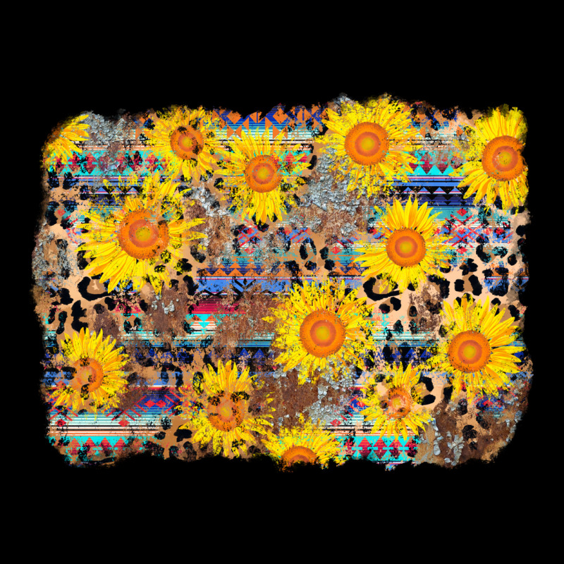Aztec Sunflower Leopard Background Ladies Tee by AdoDesignShop | Teevron