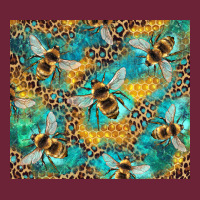 Honeycomb And Bees With Leopard Long Sleeve Tee | Teevron