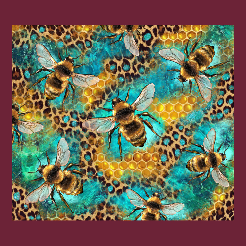 Honeycomb And Bees With Leopard Long Sleeve Tee by Artiststas | Teevron