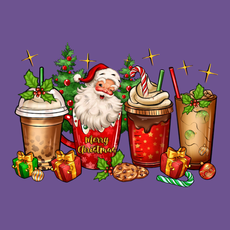 Christmas Santa Coffee Cups Vintage Tee by MaliasSmallBusiness | Teevron