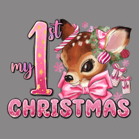 My First Christmas Pink Reindeer Vintage Tee | Teevron