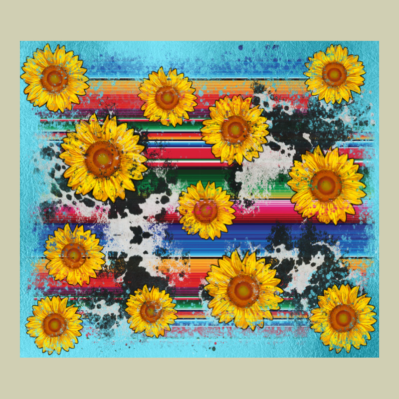 Serape Cowhide Sunflower Heavy Core Tee by AdoDesignShop | Teevron