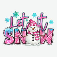 Let It Snow Pink Christmas Snowman Urban Heavy Tee | Teevron