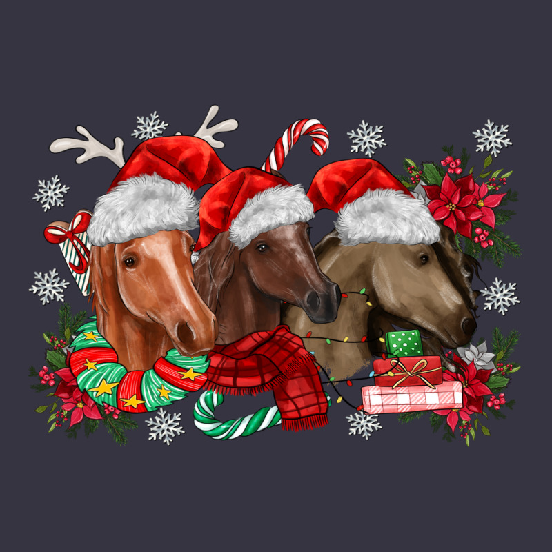 Christmas Horses Vintage Hoodie by MaliasSmallBusiness | Teevron