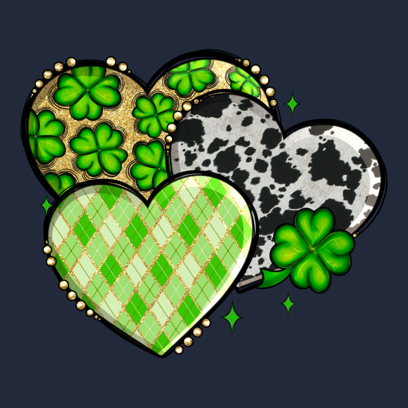 St. Patrick's Day Cowhide Hearts Premium Sweatshirt by OliviaCreatesArt | Teevron