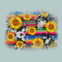 Serape Cowhide Sunflower Background Heavy Core Tee | Teevron
