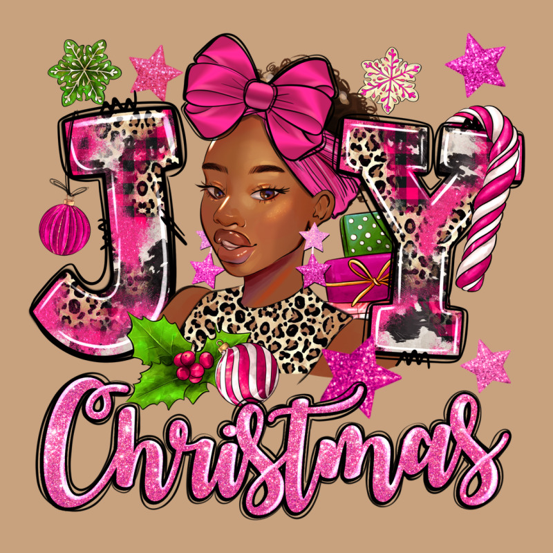 Pink Christmas Joy Black Woman Vintage Tee by MaliasSmallBusiness | Teevron