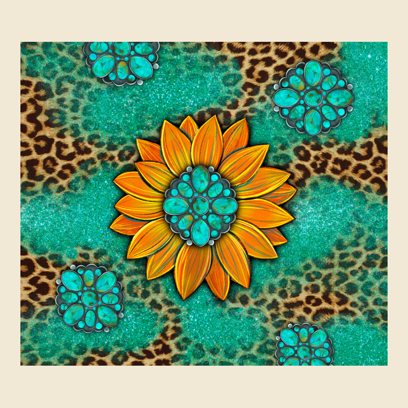 Sunflower Gemstone Leopard Ladies Tee by Artiststas | Teevron