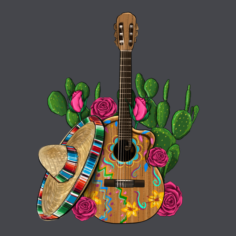 ,mexican Sombrero Guitar Rose Cactus Long Sleeve Tee by Artiststas | Teevron