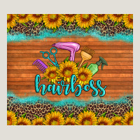 Hairboss 200z Skinny Sunflowers Leopard Hairdresser Heavy Core Tee | Teevron