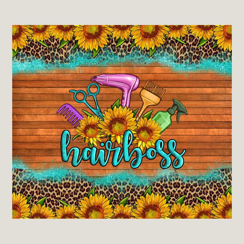 Hairboss 200z Skinny Sunflowers Leopard Hairdresser Heavy Core Tee by Artiststas | Teevron