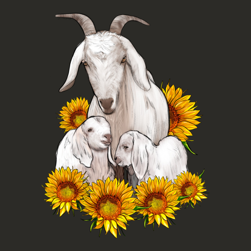 Goat Family With Sunflowers Heavy Core Tee by Artiststas | Teevron
