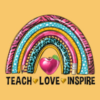 Rainbow Teach Love Inspire Vintage Hoodie | Teevron