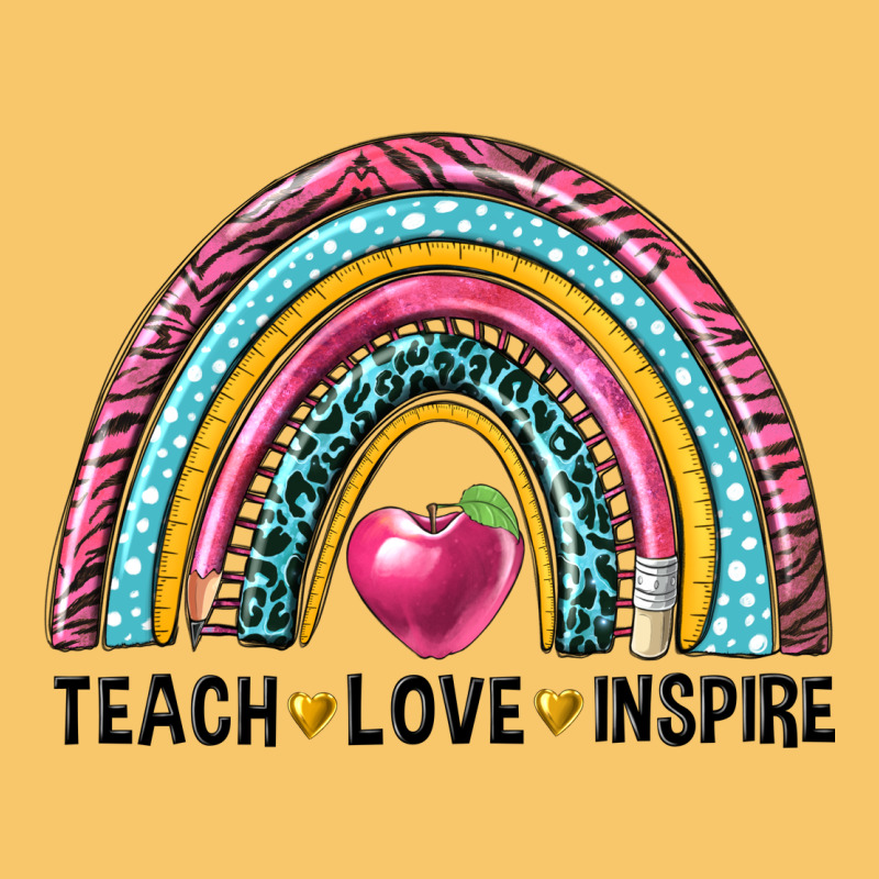 Rainbow Teach Love Inspire Vintage Hoodie by NancyCooperArtShop | Teevron