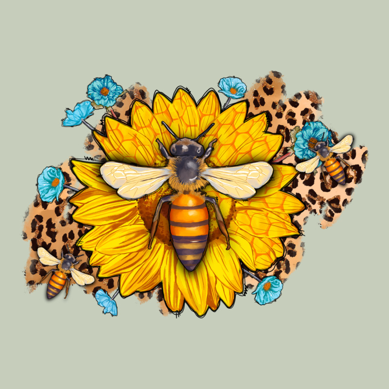 Bee Sunflower Leopard Ladies Tee by AdoDesignShop | Teevron