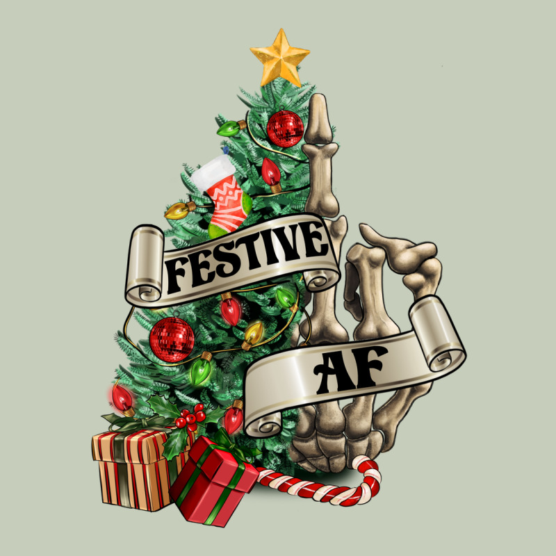 Festive Af Christmas Middle Finger Classic Tee by NancyCooperArtShop | Teevron