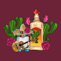 Mexican Tequila Gnomes Guitar Roses Cactus Serape Long Sleeve Tee | Teevron