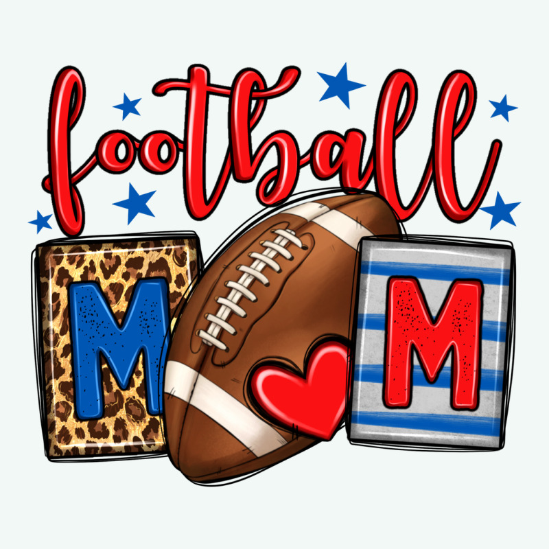 Football Mom Red And Blue Team Color Mother's Day Premium Hoodie by HowdyJamesFarm | Teevron