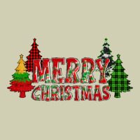 Merry Christmas Glitter Plaid Trees Heavy Core Tee | Teevron