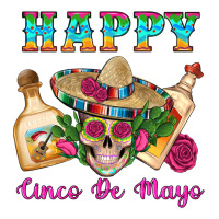 Happy Cinco De Mayo Mexican Skull Tequila Bottle Roses Cactus | Teevron