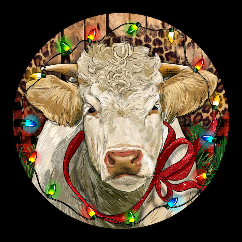 Charolais Heifer Christmas Ladies Tee by RanaPortraitStore | Teevron
