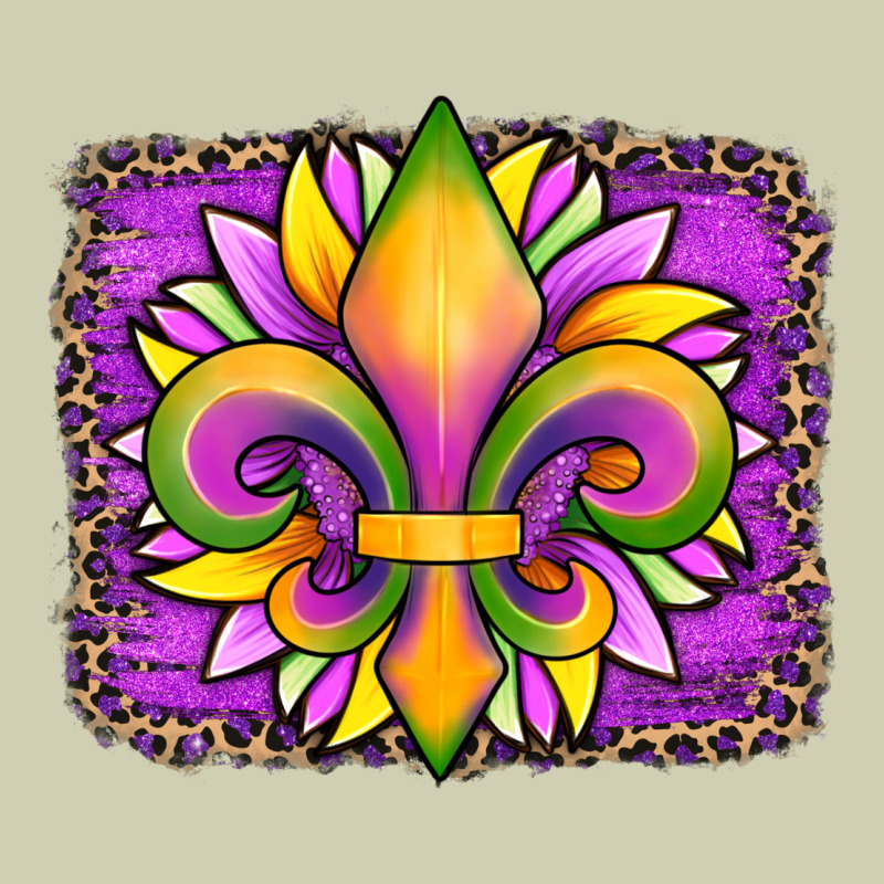 Mardi Gras Fleur De Lis Sunflower Leopard Heavy Core Tee by Artiststas | Teevron