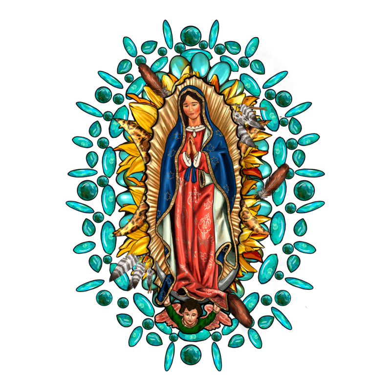 Our Lady Of Guadalupe Gemstone Sunflowers Premium Sweatshirt by FaDigitalArtStudio | Teevron