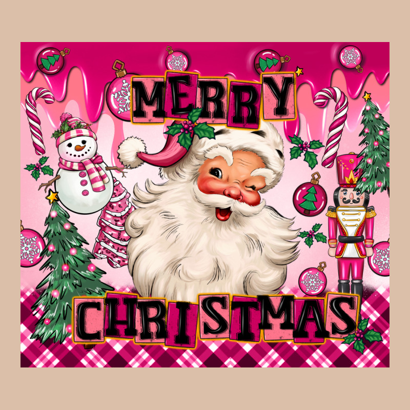 Merry Pink Christmas Santa Urban Heavy Tee by MaliasSmallBusiness | Teevron