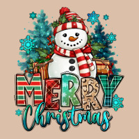 Merry Christmas Snowman Urban Heavy Tee | Teevron