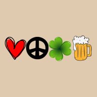 Funny St Patricks Day Love Peace Clover And Beer Heavyweight Sweatshirt | Teevron
