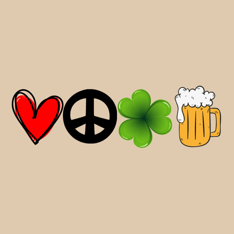 Funny St Patricks Day Love Peace Clover And Beer Heavyweight Sweatshirt by Bettercallsaul | Teevron