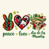 Peace Love Dia De Los Muertos Mexico Premium Hoodie | Teevron