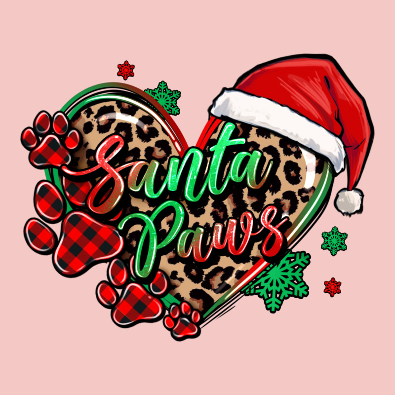 Santa Paws Christmas Heart Urban Heavy Tee by MaliasSmallBusiness | Teevron