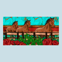 Horses Roses Ann Cactuses License Plate Ladies Tee | Teevron