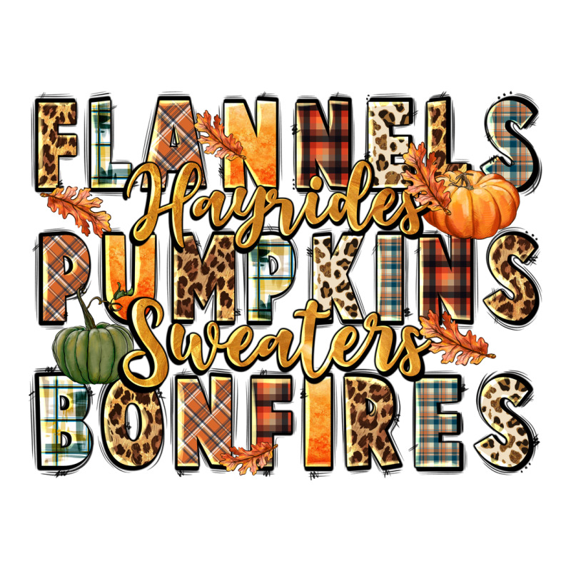 Flannels Hayrides Pumpkins  Bonfires Premium Sweatshirt by FaDigitalArtStudio | Teevron