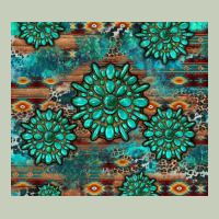 Gemstone Turquoises Aztec Leopard Cowhide Ladies Tee | Teevron