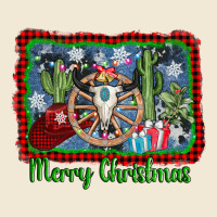 Merry Christmas Western Bull Skull Ladies Tee | Teevron