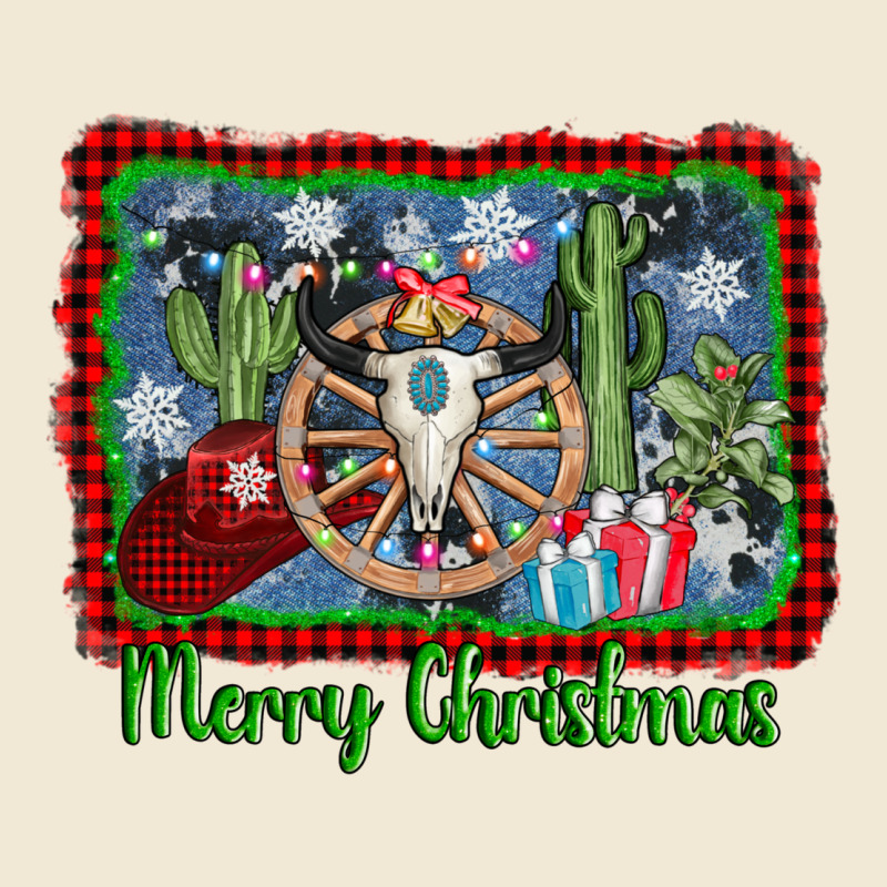 Merry Christmas Western Bull Skull Ladies Tee by AdoDesignShop | Teevron