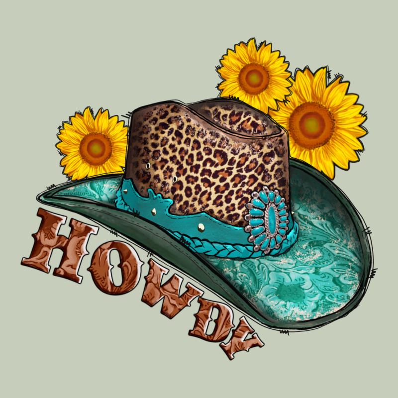 Howdy Leopard Tooled Leather Hat Ladies Tee by AdoDesignShop | Teevron