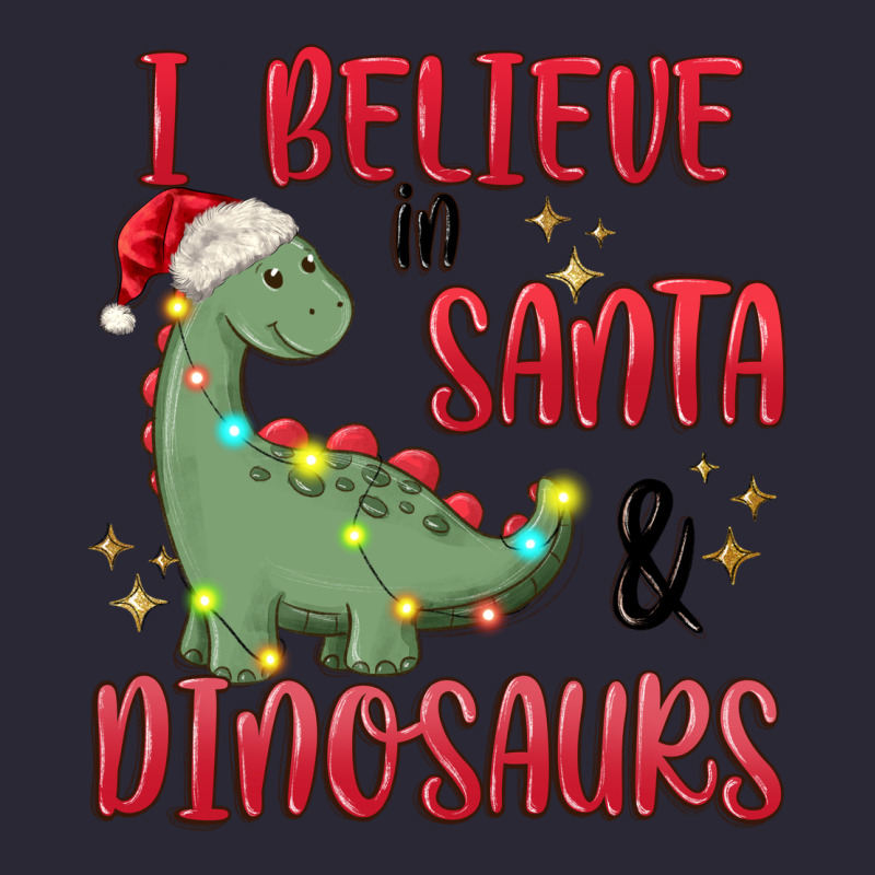 I Believe In Santa & Dinosaurs Vintage Tee by MaliasSmallBusiness | Teevron