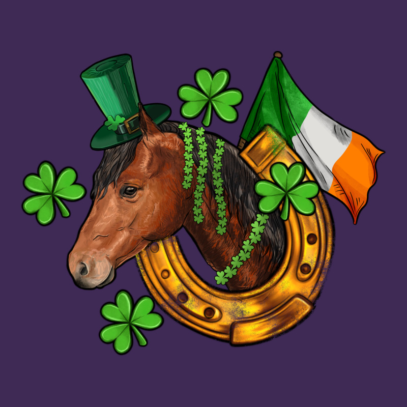 Horse With Horseshoe St. Patrick's Premium Hoodie by CowGirlArtShop | Teevron