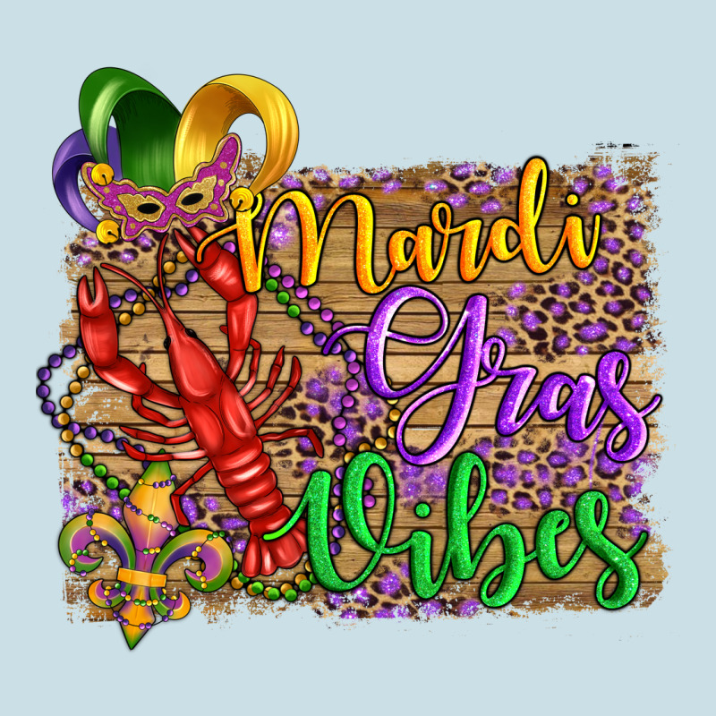 Mardi Gras Vibes Crawfish Mask And Fleur De Lis Ladies Tee by Artiststas | Teevron