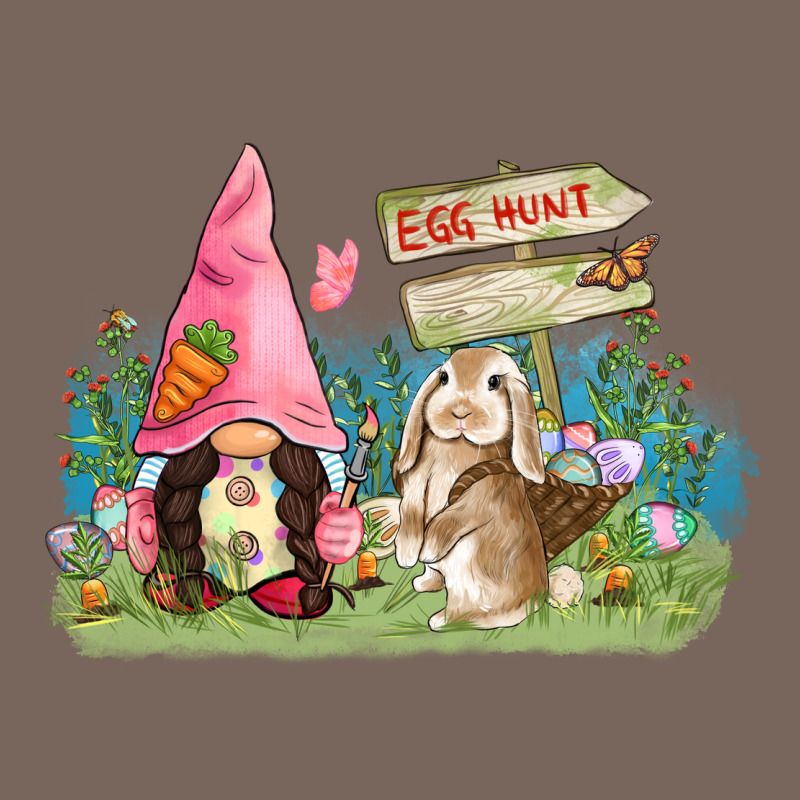 Easter Gnome And Rabbit Egg Hunt  Easter Day Premium Hoodie by CowGirlArtShop | Teevron