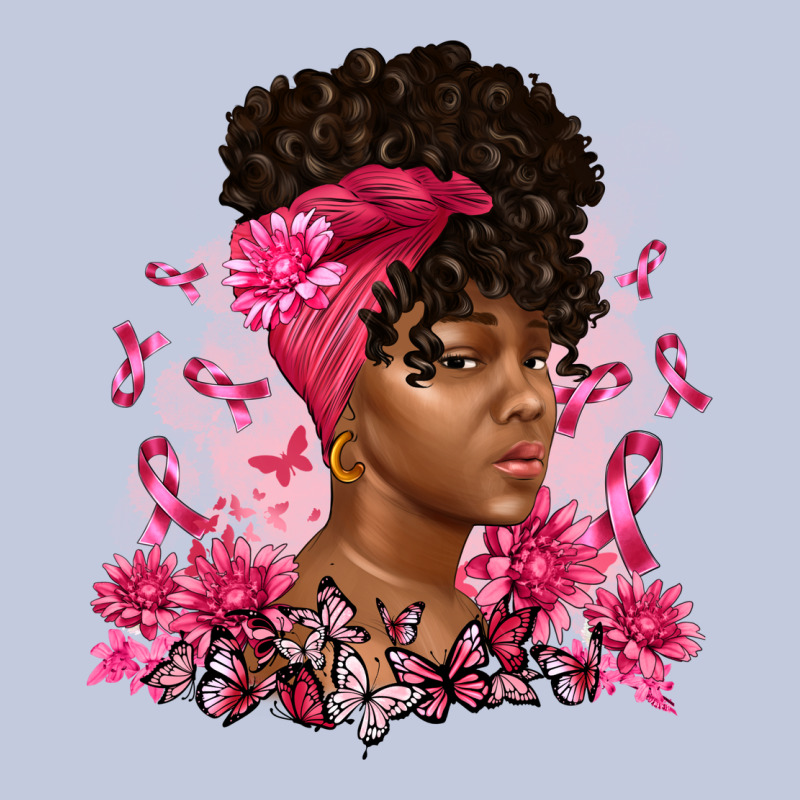 Breast Cancer Afro Woman Long Sleeve Tee by Artiststas | Teevron