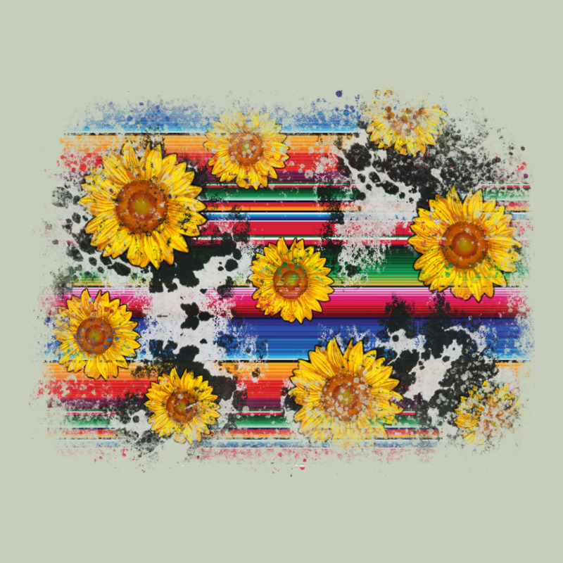 Serape Cowhide Sunflower Background Ladies Tee by AdoDesignShop | Teevron